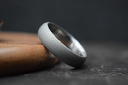 Titanium Blasted Court Shape Ring