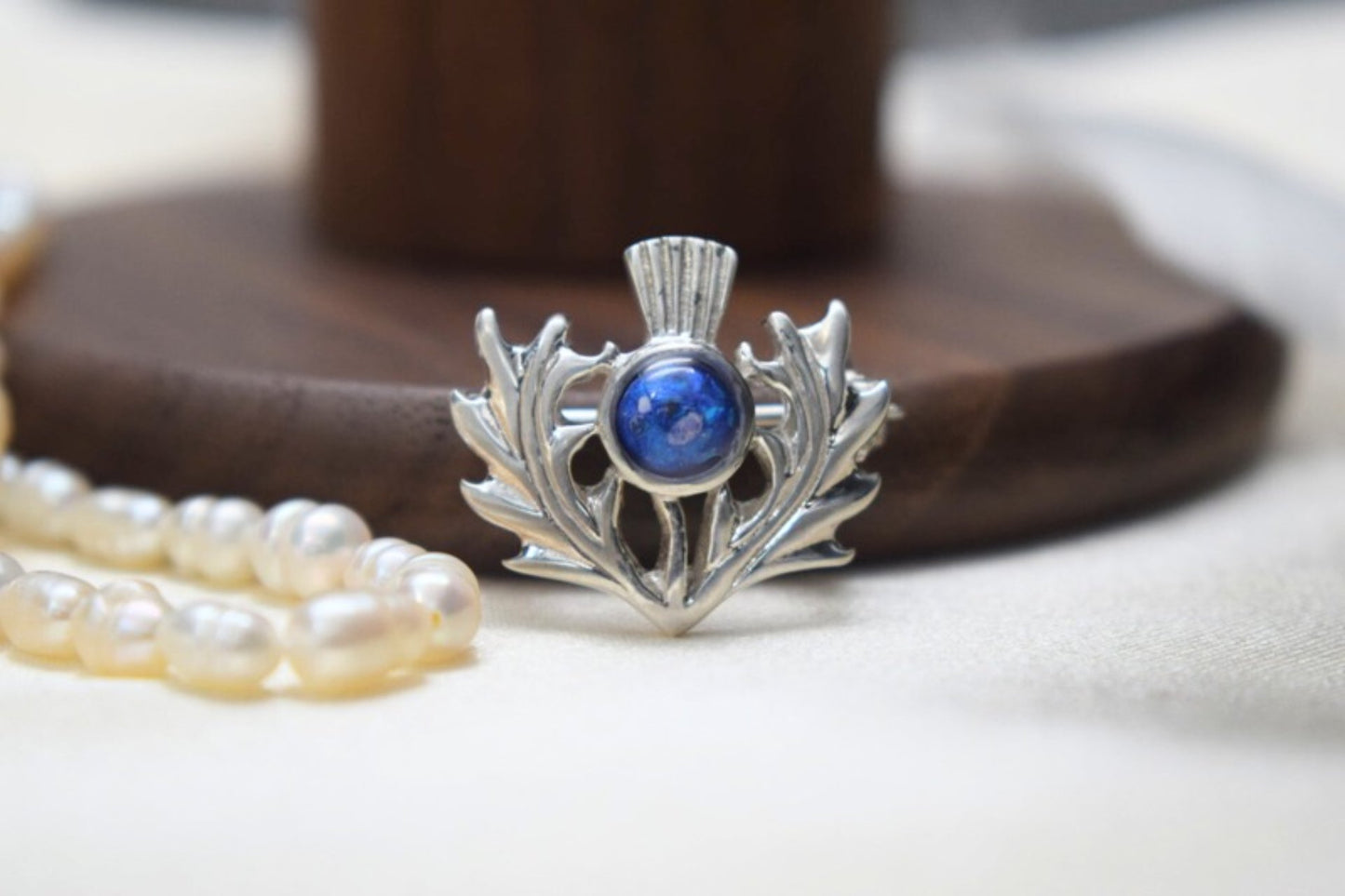 Memorial Silver Thistle Brooch