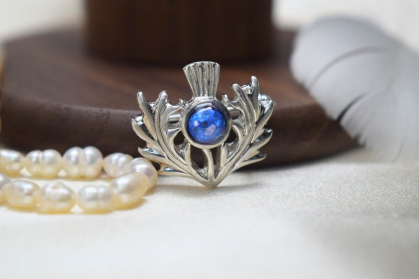 Memorial Silver Thistle Brooch