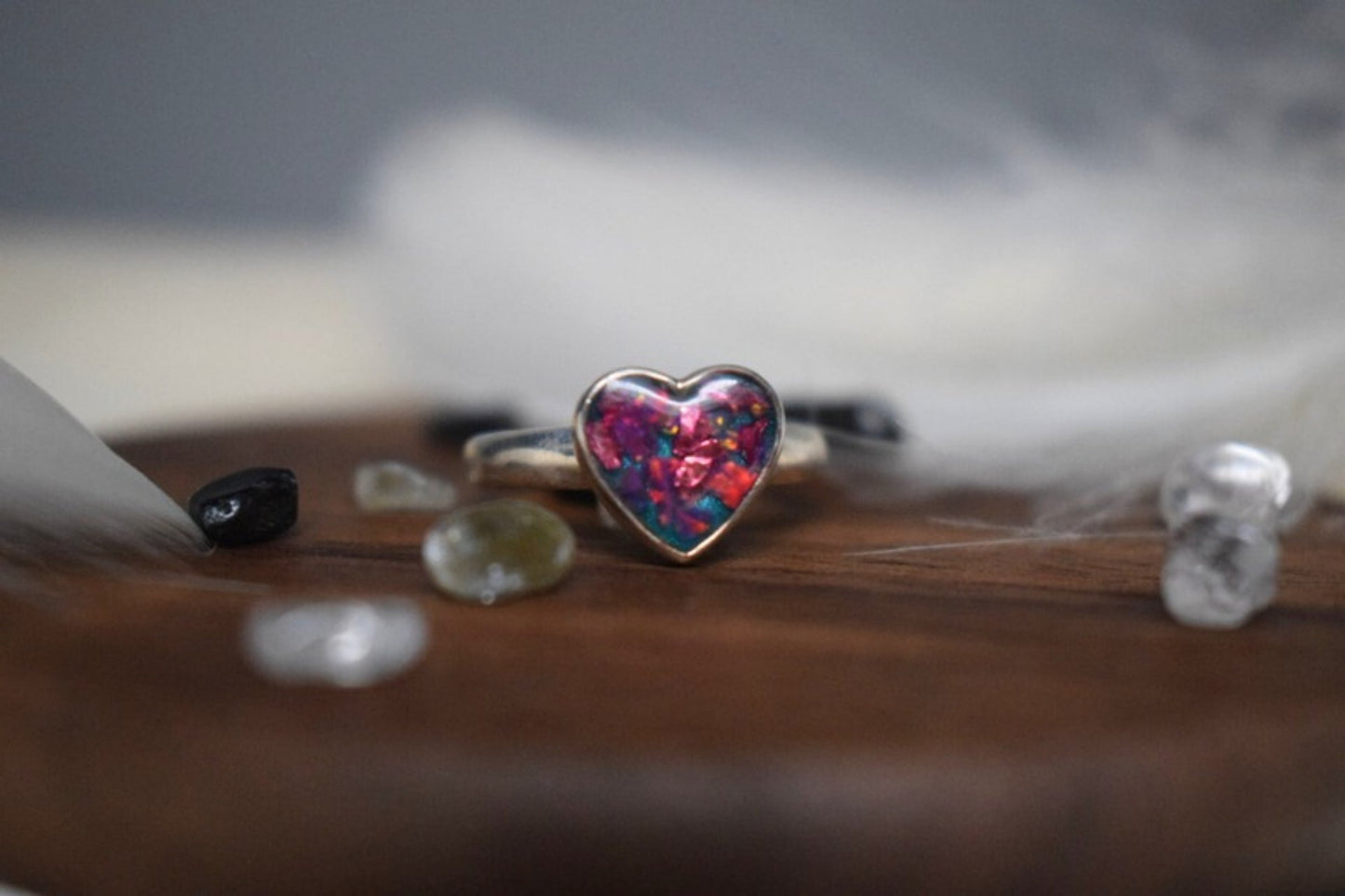 Heart Memorial Silver Ring