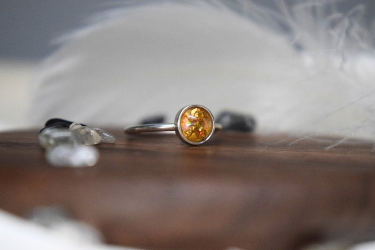 Memorial Silver Round Ring
