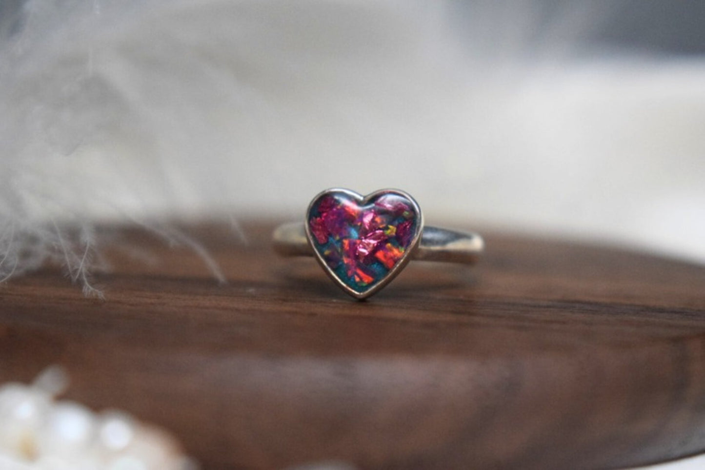 Heart Memorial Silver Ring