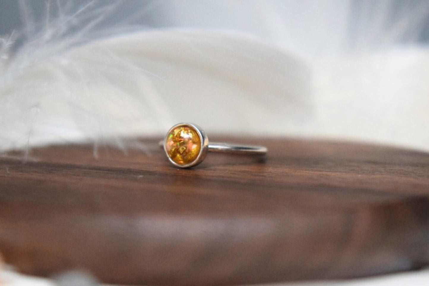 Memorial Silver Round Ring