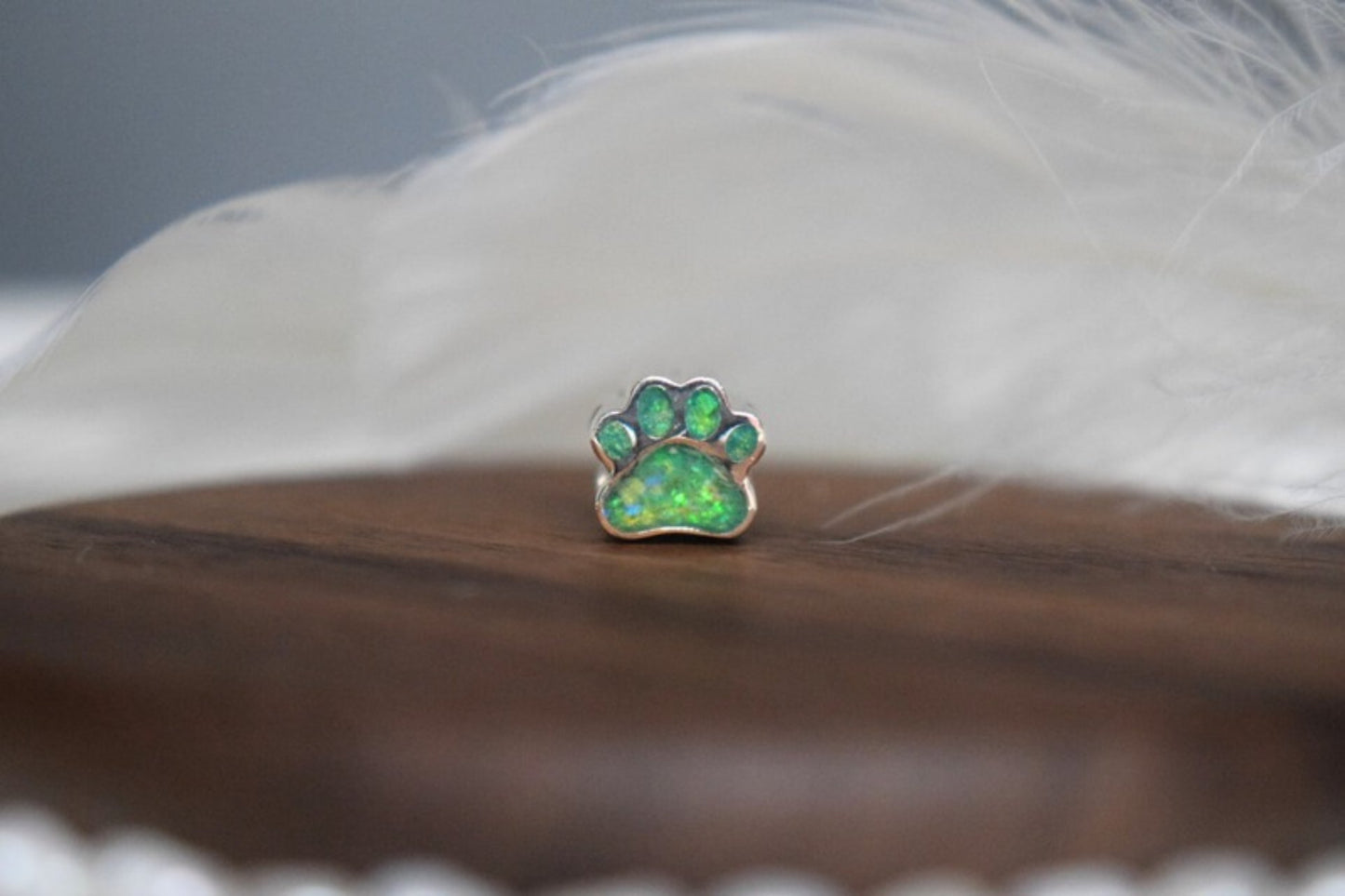 Pandora Style Paw Print Memorial Charm
