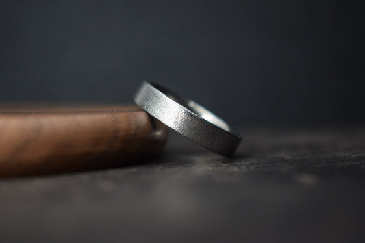 Titanium Fine Textured Ring