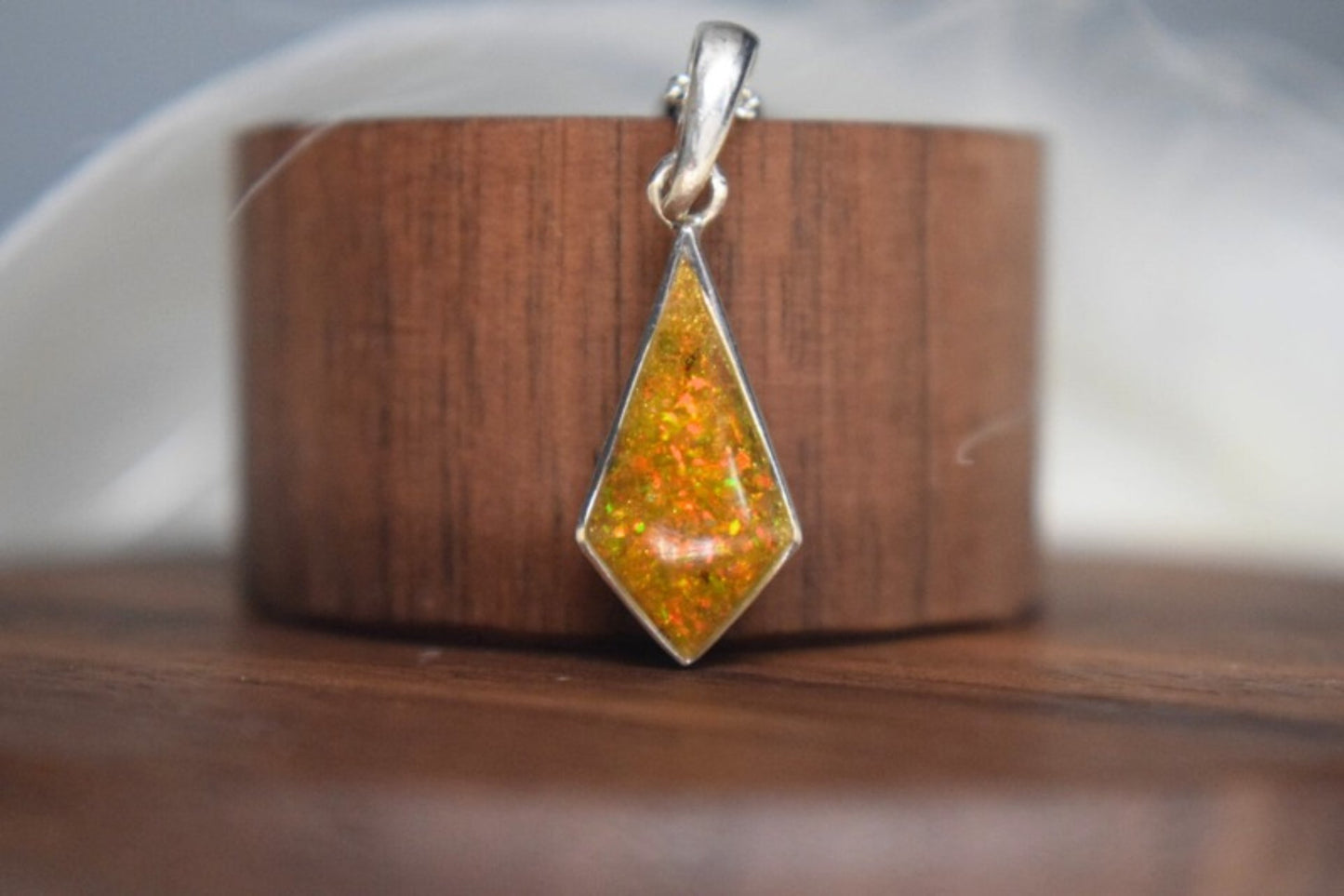 Kite Shape Silver Memorial Necklace