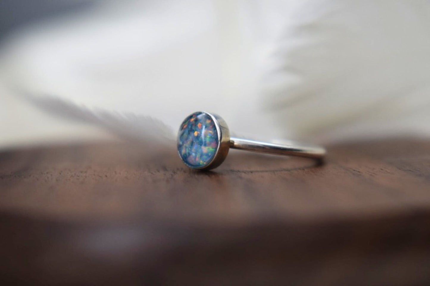 Memorial Silver Round Ring