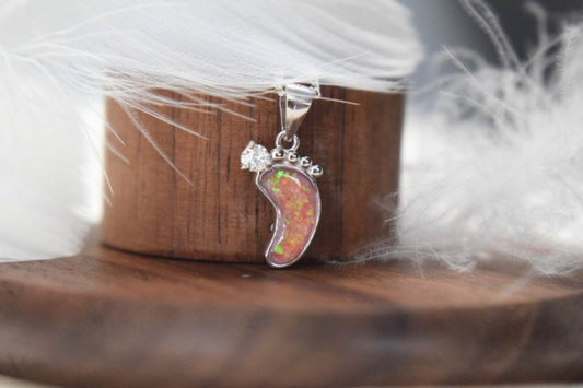 Silver Footprint – Baby or Child Memorial Necklace