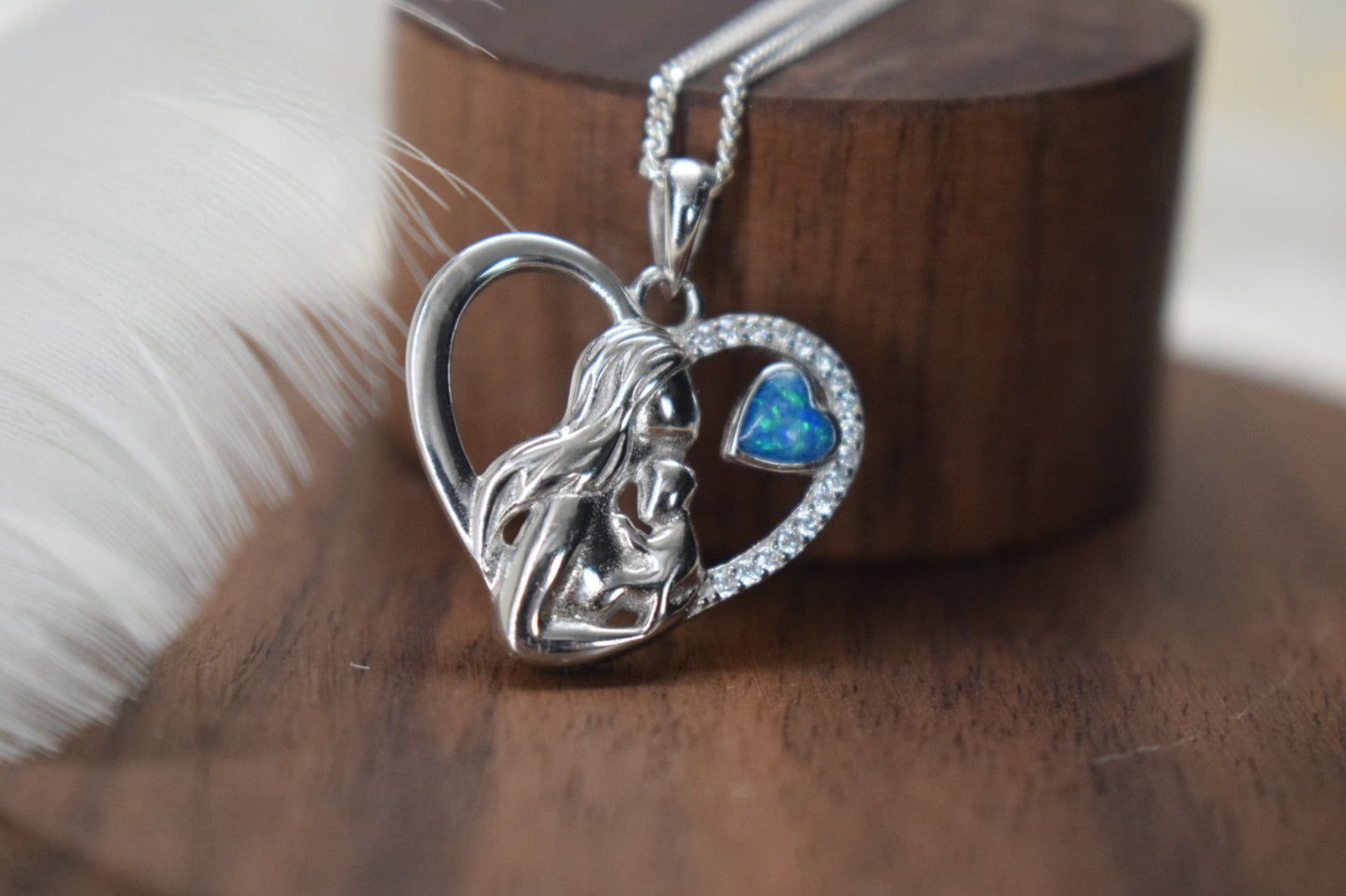 Mother & Child Heart Memorial Necklace
