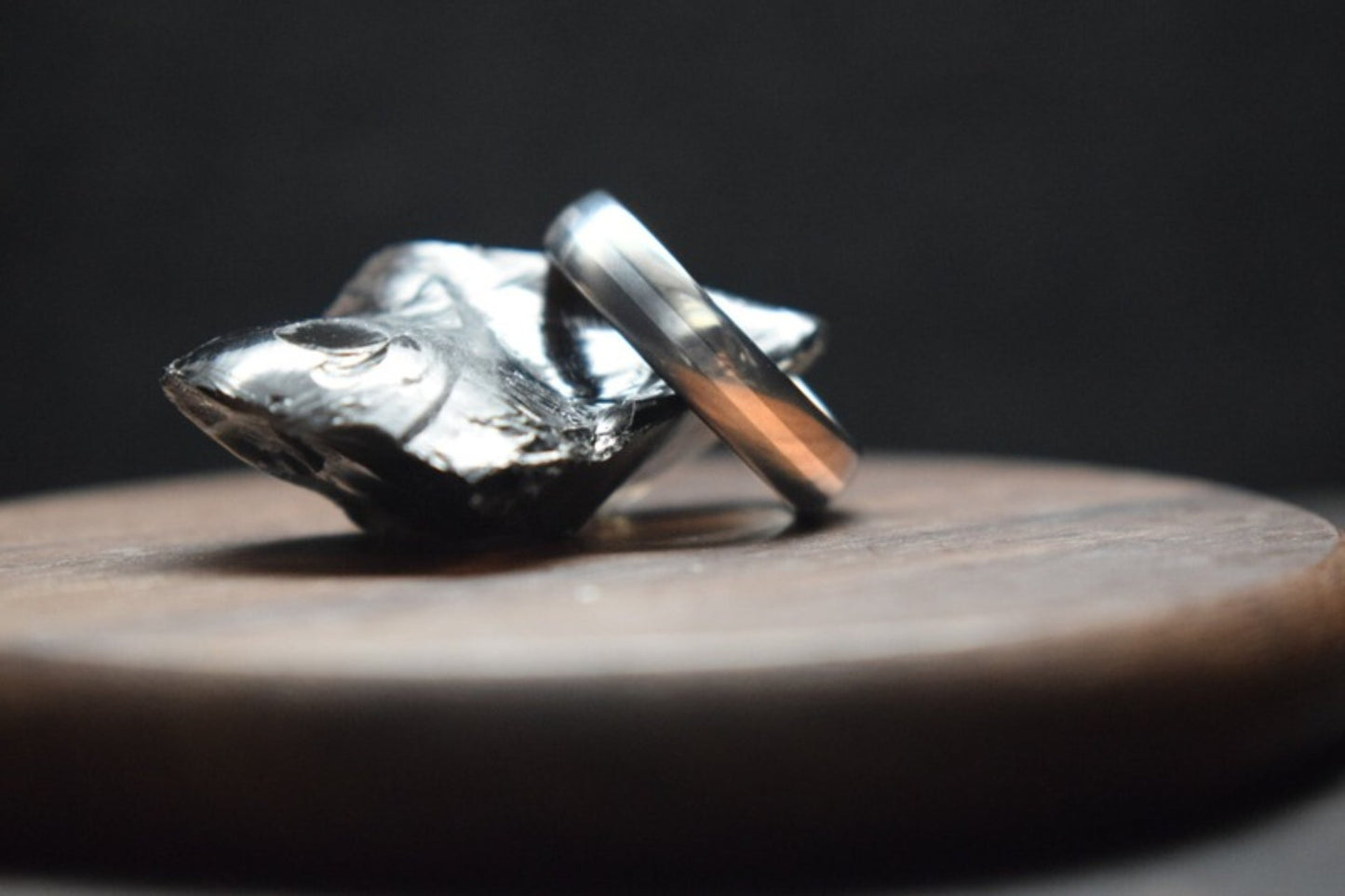 Falls of Feugh Silver Inlay Titanium Ring