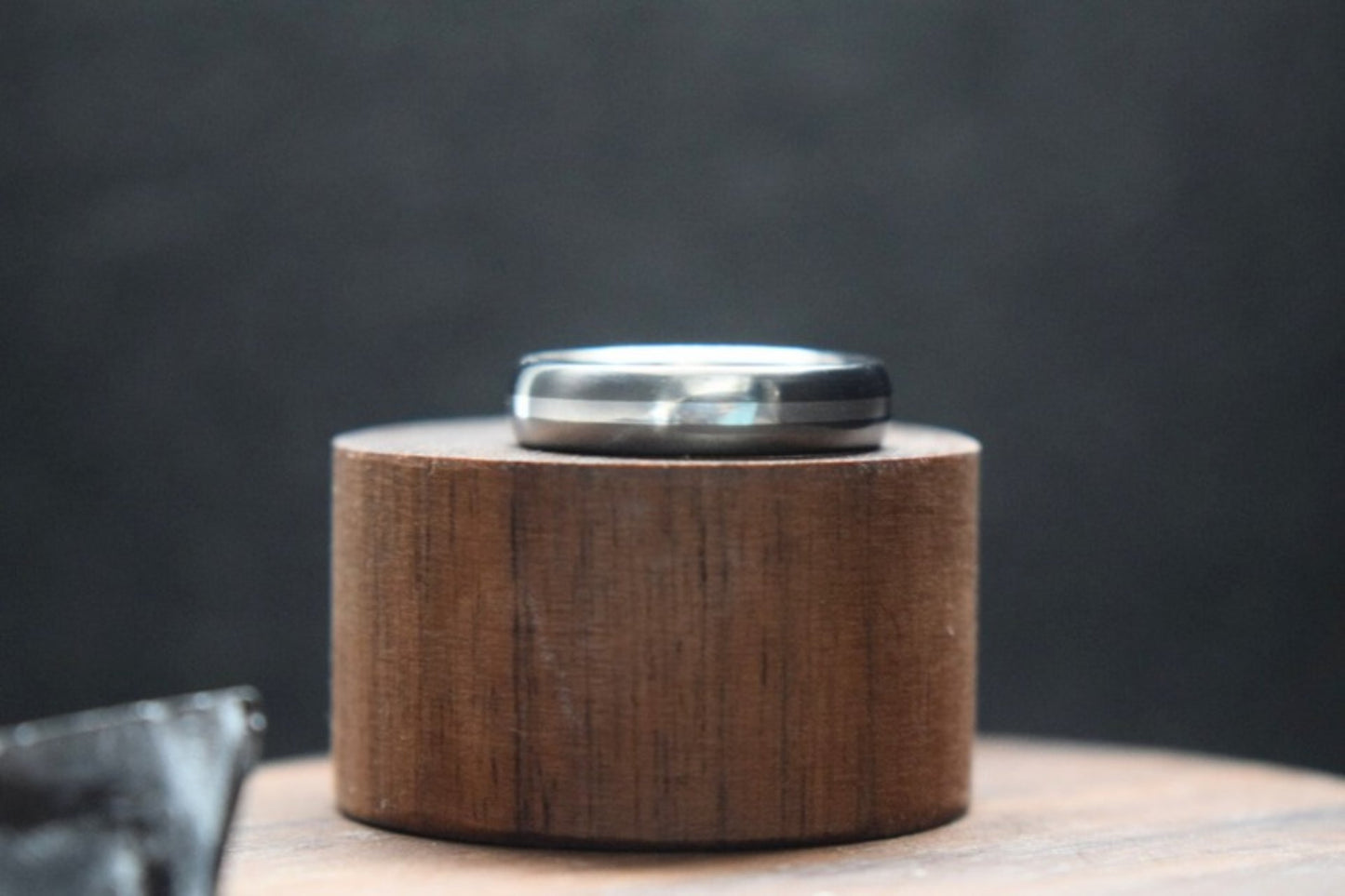 Falls of Feugh Silver Inlay Titanium Ring