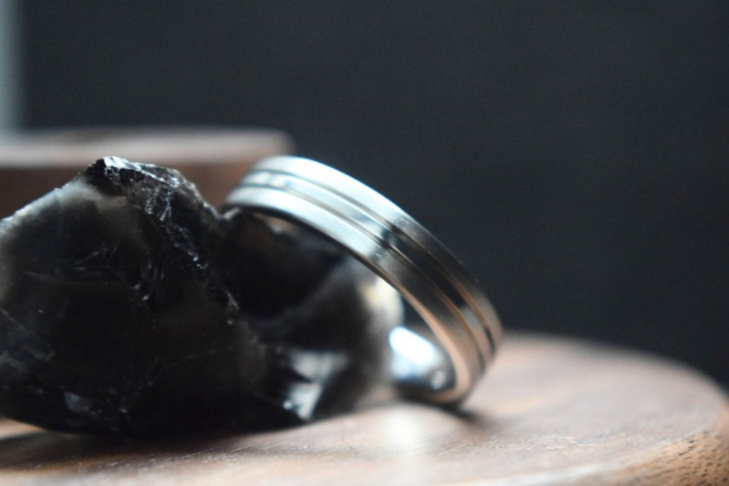 Beauly Grooved Stainless Steel Ring