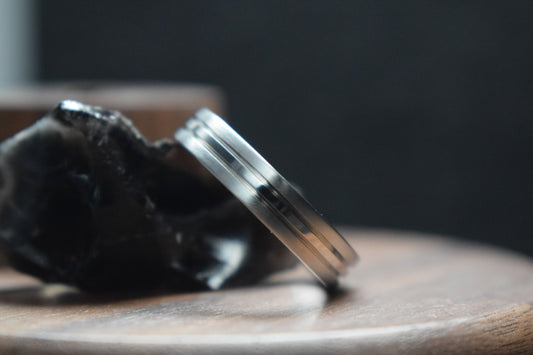 Beauly Grooved Stainless Steel Ring