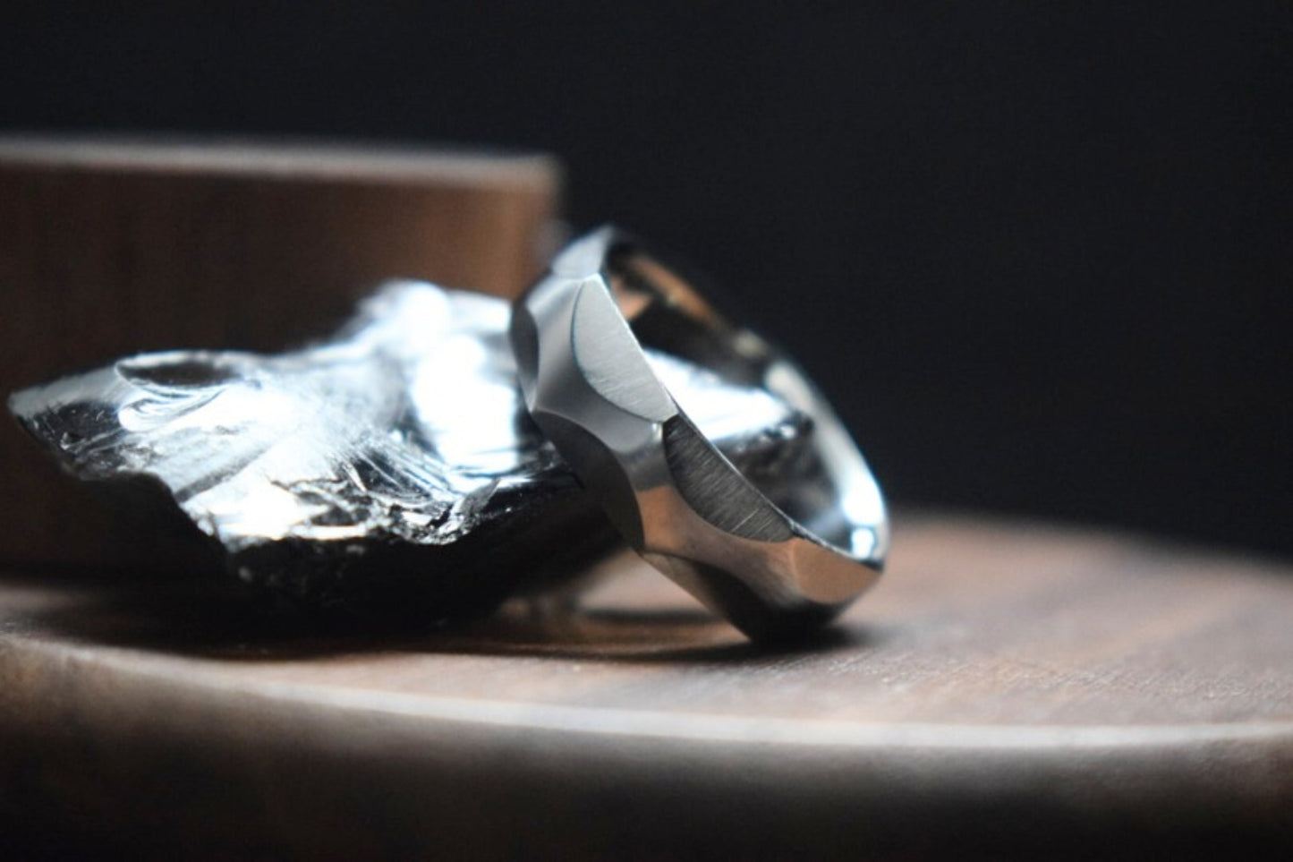 Engineer’s Facetted Ring - Stainless Steel or Titanium