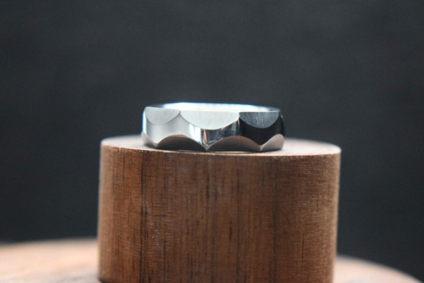 Engineer’s Facetted Ring - Stainless Steel or Titanium