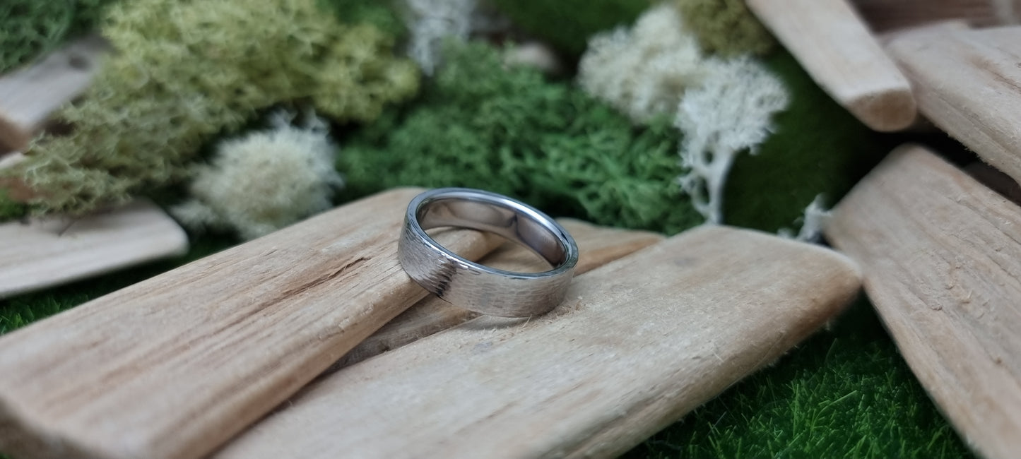 Torridon Hammered Stainless Steel Ring image 10