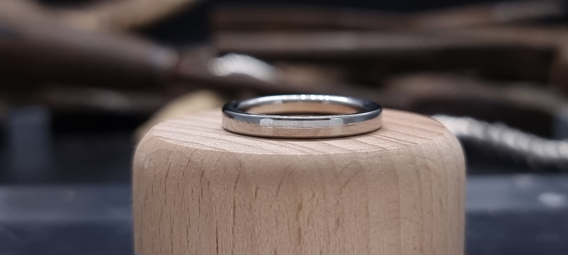 Slim Stainless Steel Polished Flat Shape Ring image 3