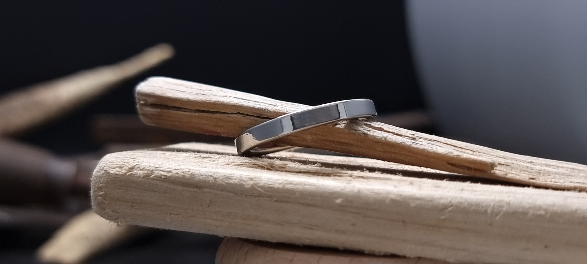 Slim Stainless Steel Polished Flat Shape Ring image 6