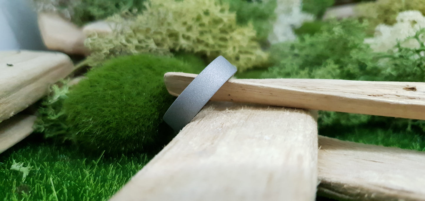 Stainless Steel Blasted Finish Flat Ring image 3