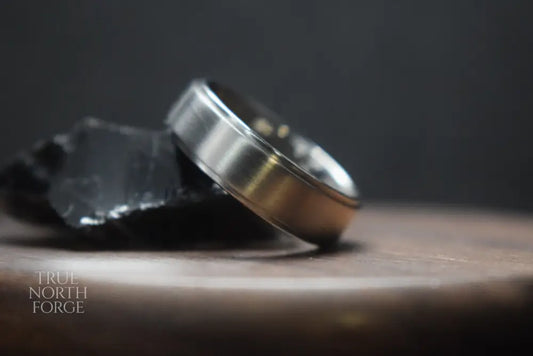 Bannock Burn Stainless Steel Satin Ring - True North Forge