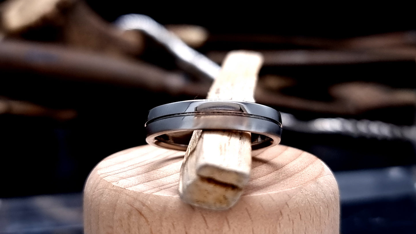 Ness Half and Half Stainless Steel Ring image 2