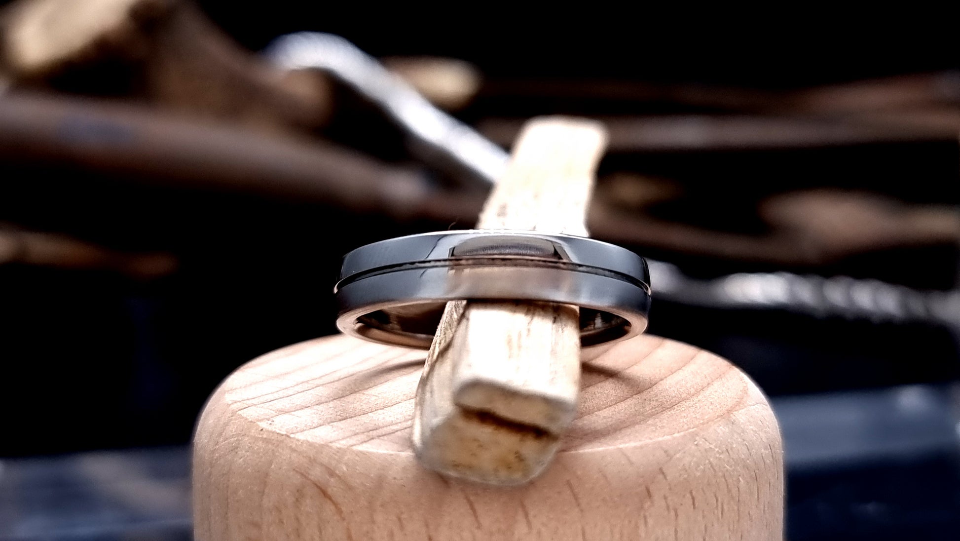 Ness Half and Half Stainless Steel Ring image 2