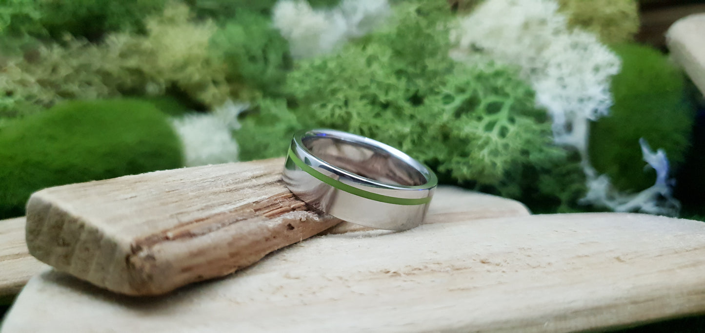 Lumo in Zing UV Glow Stainless Steel Ring image 7
