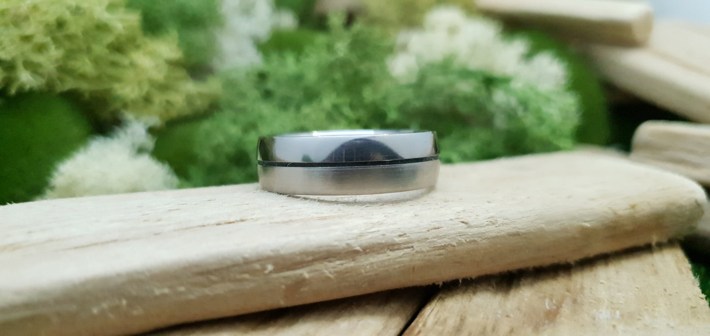 Ness Half and Half Titanium Ring