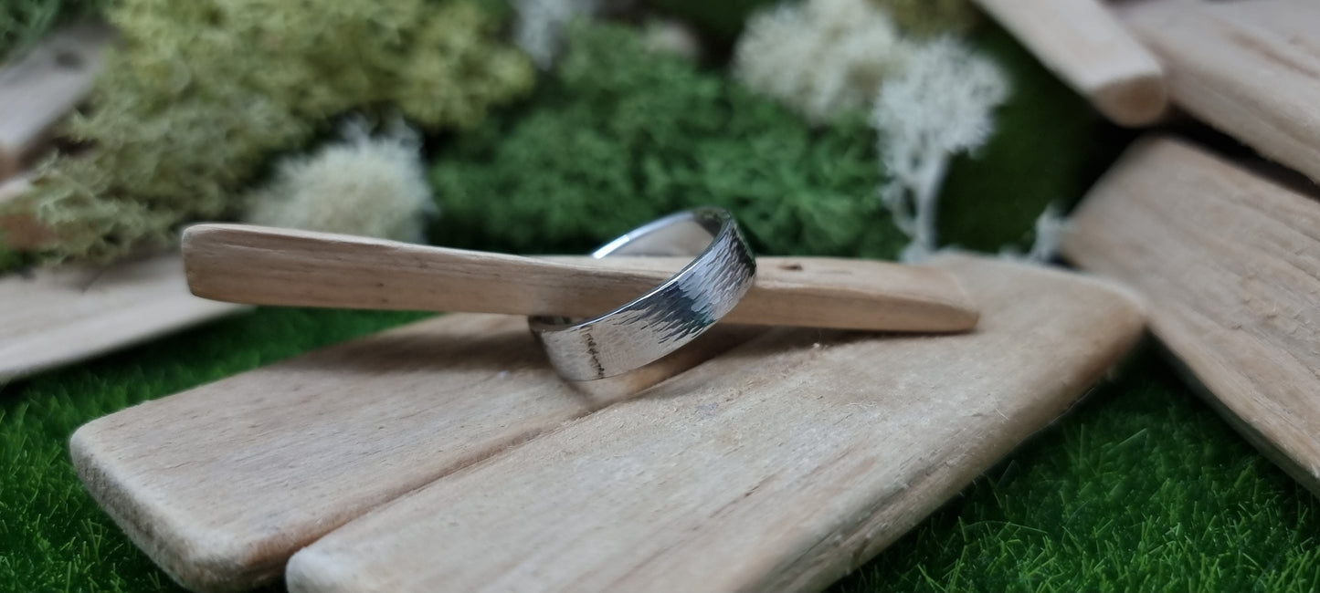 Torridon Hammered Stainless Steel Ring image 9