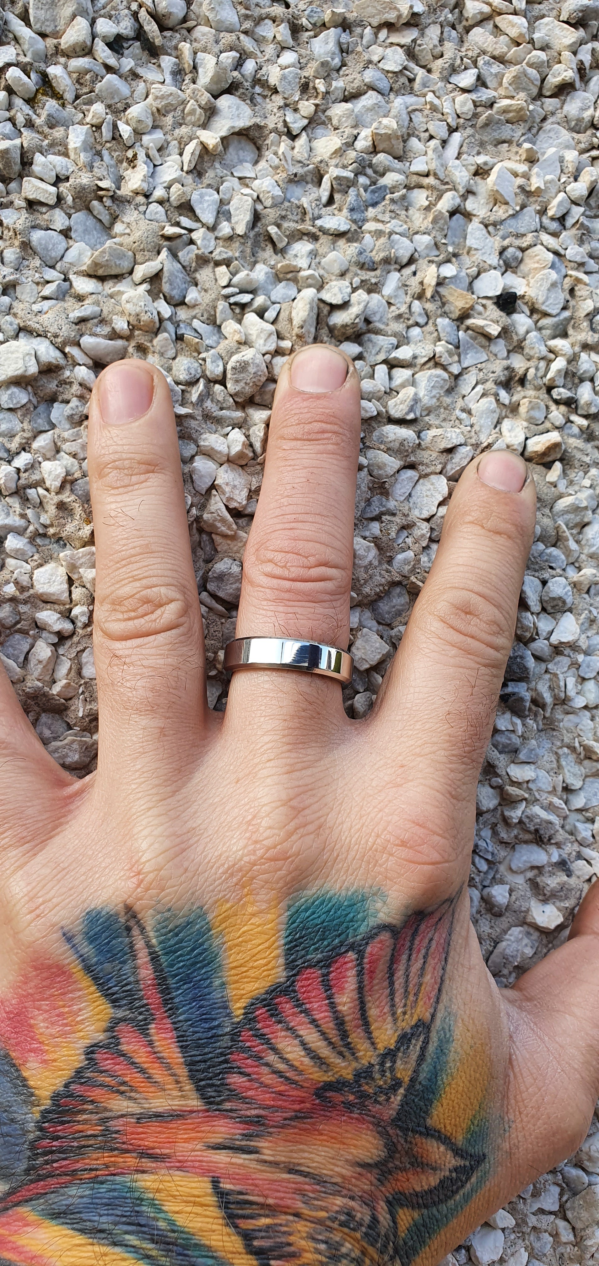 Stainless Steel Bevel Shape Polished Ring image 7