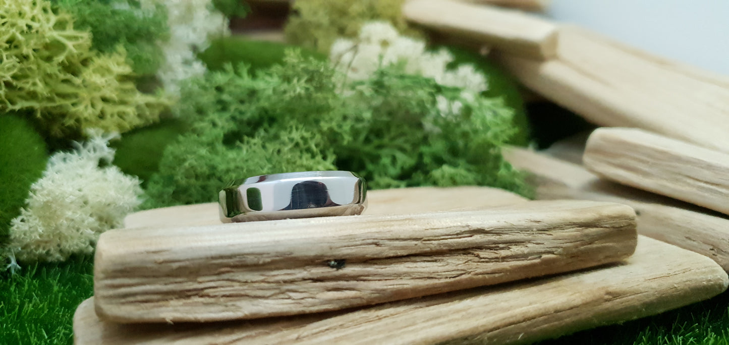 Stainless Steel Bevel Shape Polished Ring image 6