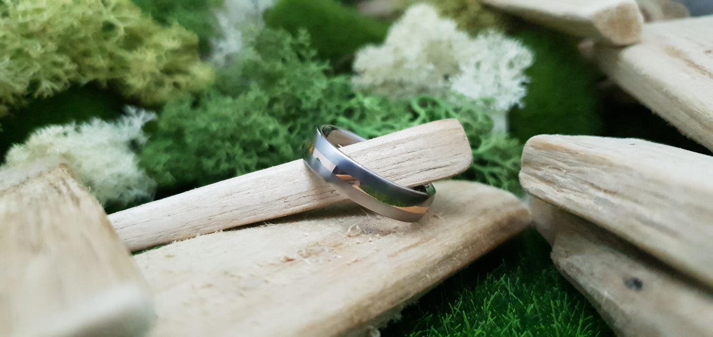 Falls of Feugh 18K Rose Gold Titanium Inlay Ring image 2