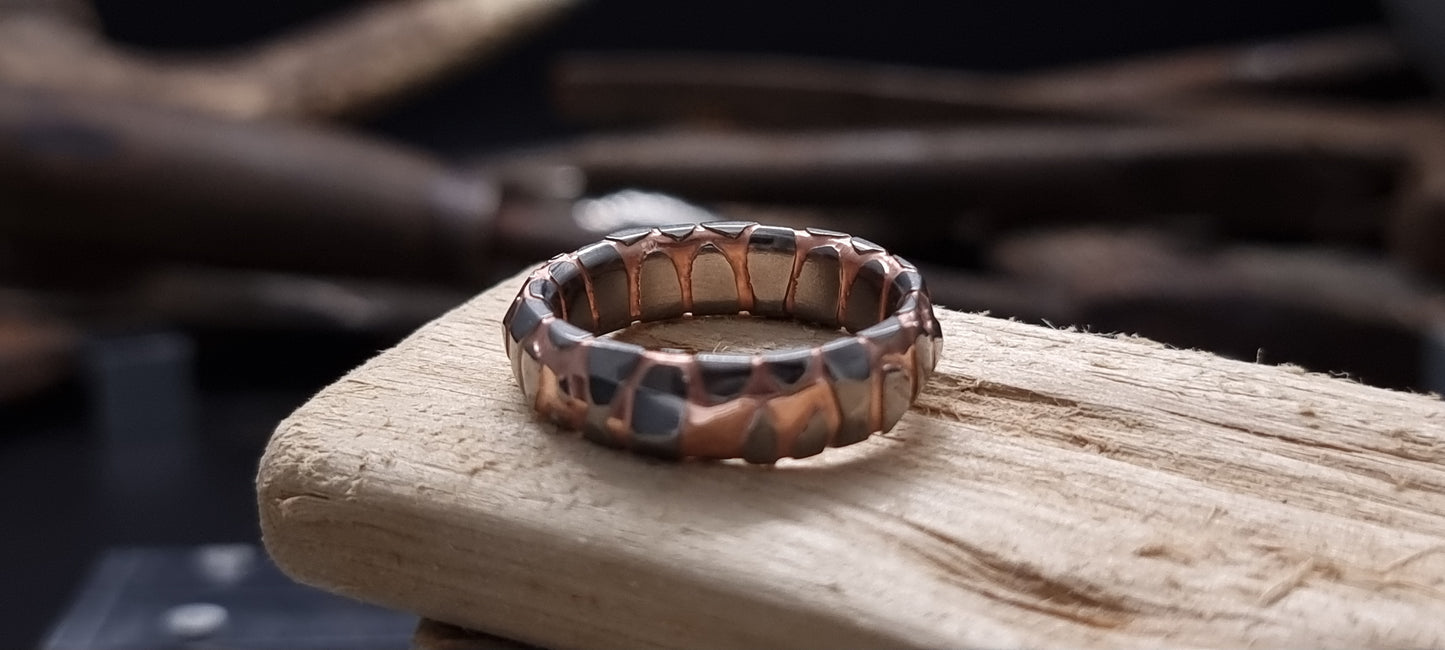 Superconductor Obsidian Cut Ring image 14