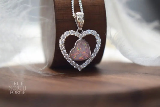 Heart in Heart CZ Memorial Necklace - True North Forge