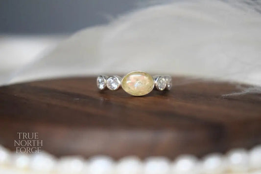 Memorial Silver Oval & CZ Ring - True North Forge