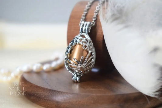 Self-Fill Memorial Necklace with Golden Capsule - True North Forge