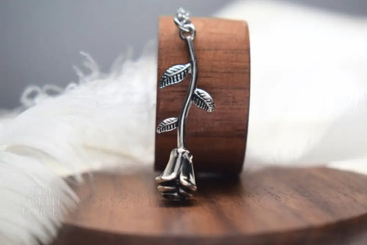 Self-Fill Rose Stem Memorial Necklace - True North Forge