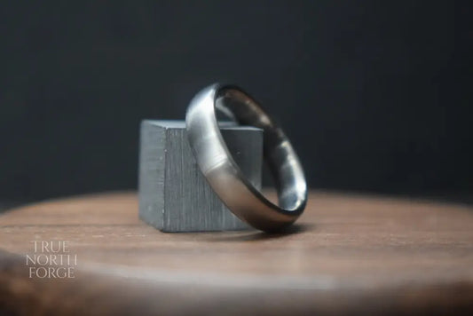 Titanium Satin Finish Court Shape Ring - True North Forge