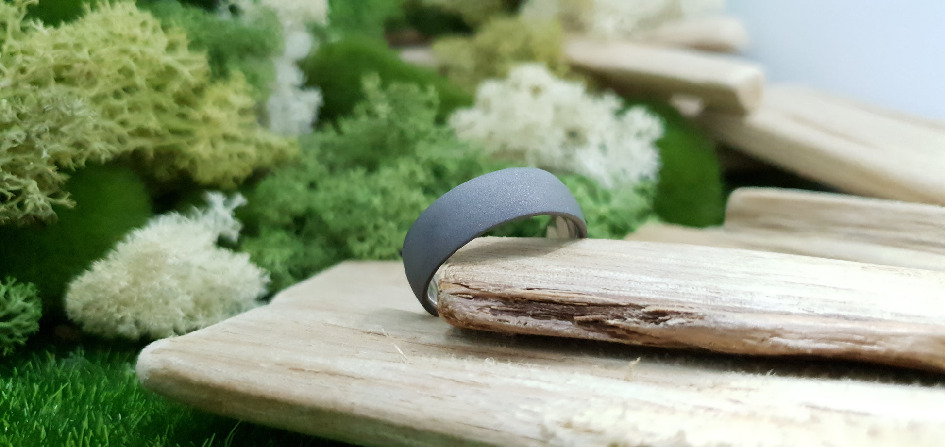Titanium Blasted Court Shape Ring image 5