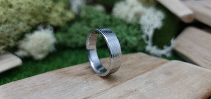 Torridon Hammered Stainless Steel Ring image 5