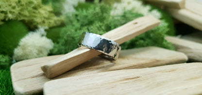 Deveron Hammered Stainless Steel Ring image 6