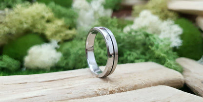 Ness Half and Half Stainless Steel Ring image 7