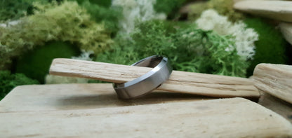 Titanium Satin Finish Bevel Shape Ring 