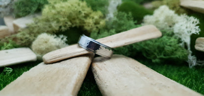Ythan Hammered Stainless Steel Ring image 6