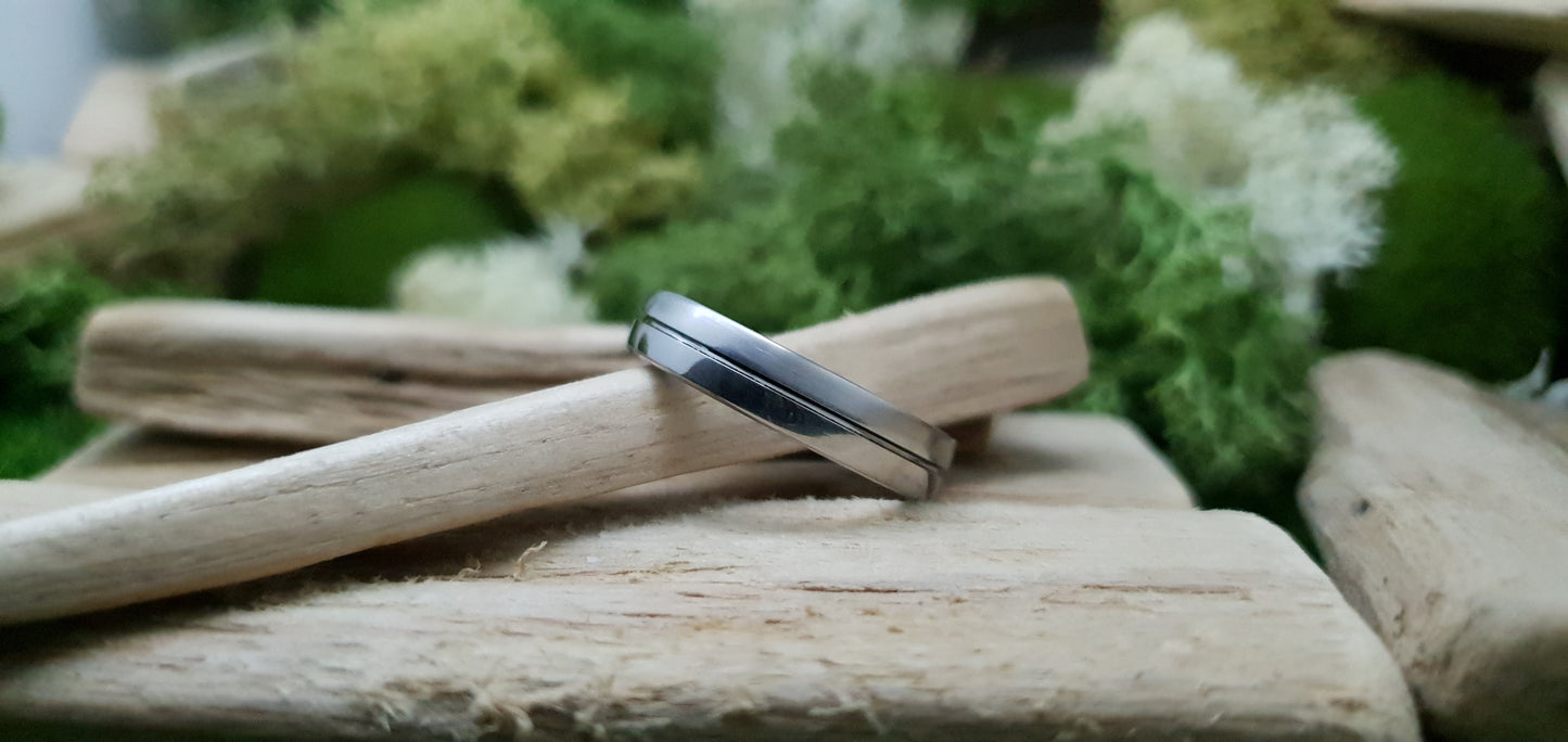 Ness Half and Half Stainless Steel Ring image 12