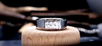 Deveron Hammered Stainless Steel Ring image 4