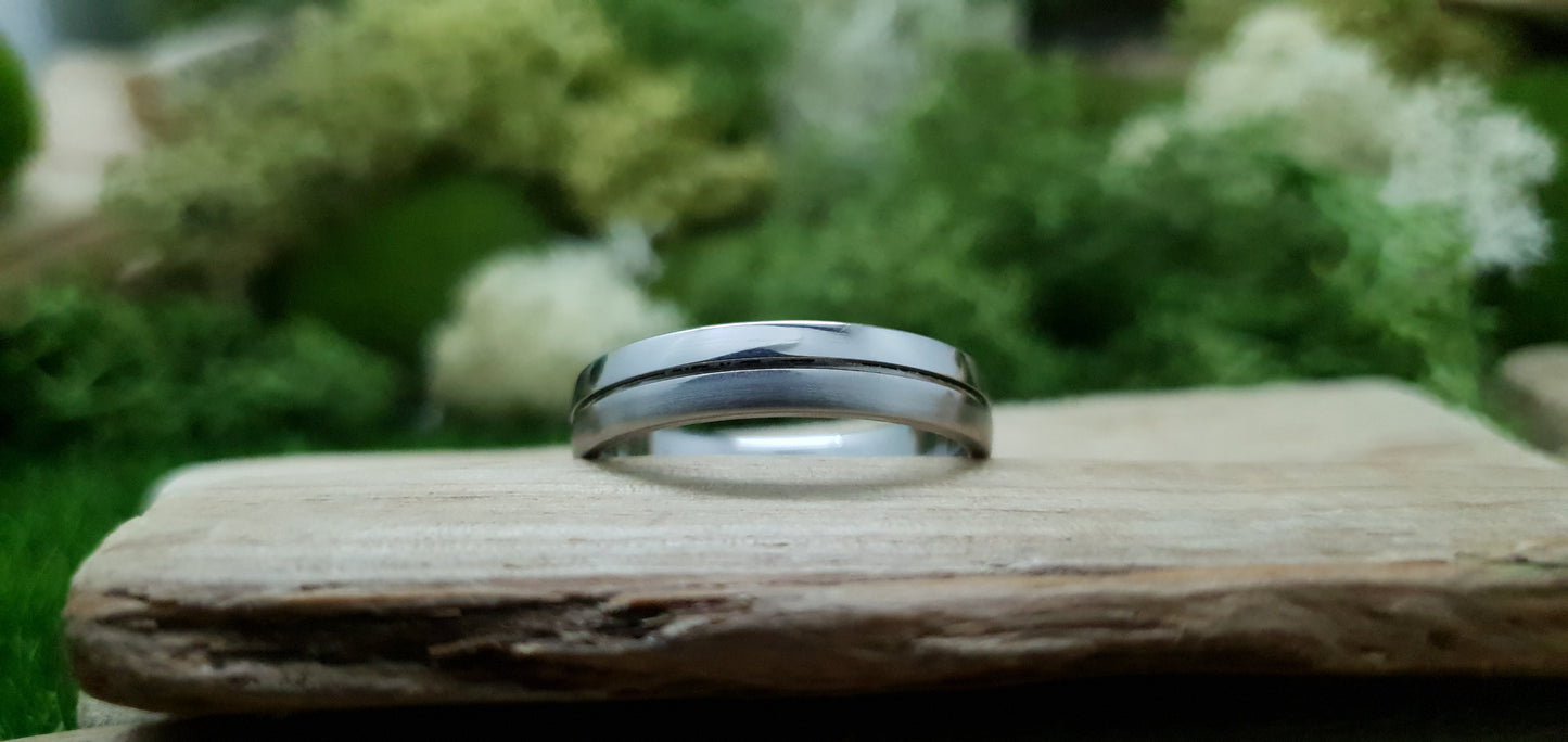Ness Half and Half Stainless Steel Ring image 8