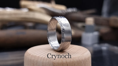 Damascus Steel and Black Zirconium Liner Edge Ring image 7