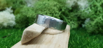 Deveron Hammered Stainless Steel Ring image 8