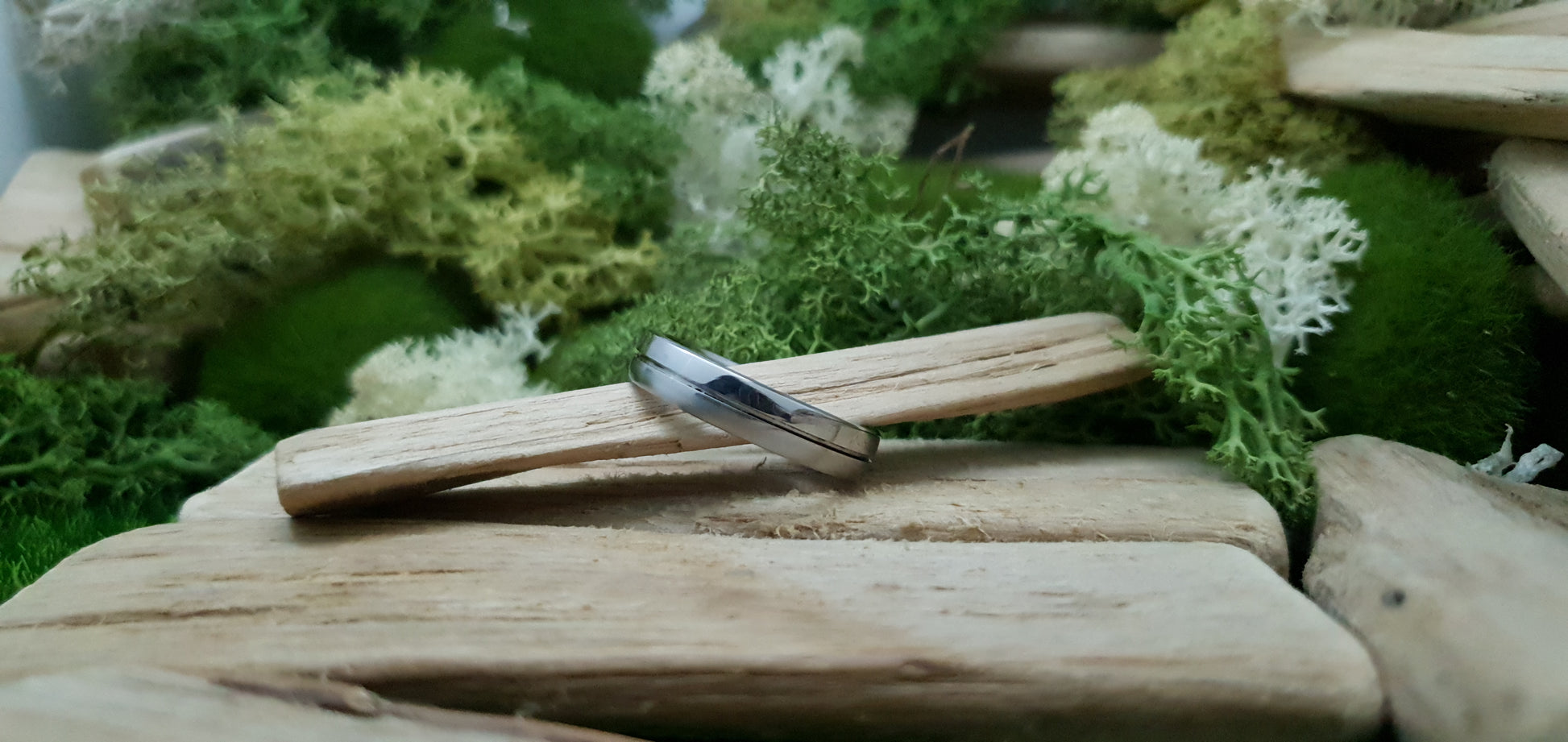 Ness Half and Half Stainless Steel Ring image 10